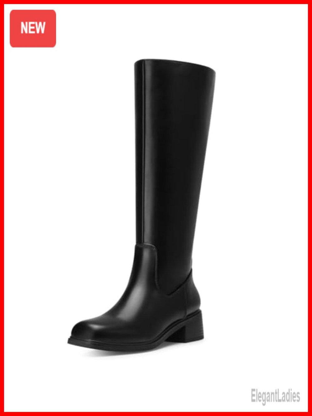 Women's Knee High Boots Comfortable Low Heel Square Toe Riding Boots